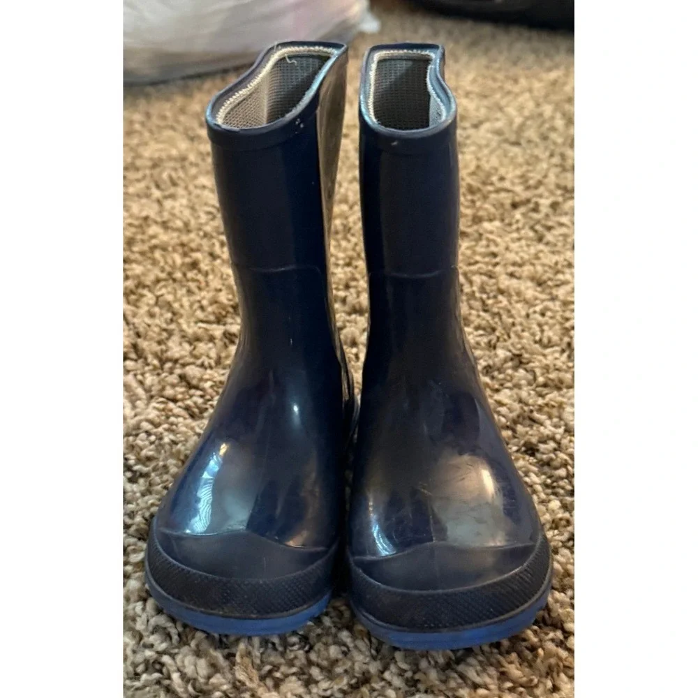 Wonder Nation Toddler Boys Navy Blue Rain Boots Size 5/6